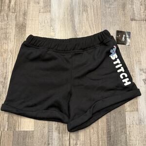 Disney Stitch Women’s Lounge Shorts Black Drawstring (Size S) New! 3” Inseam